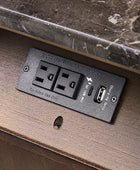 Arcua Fluted Marble Top Nightstand