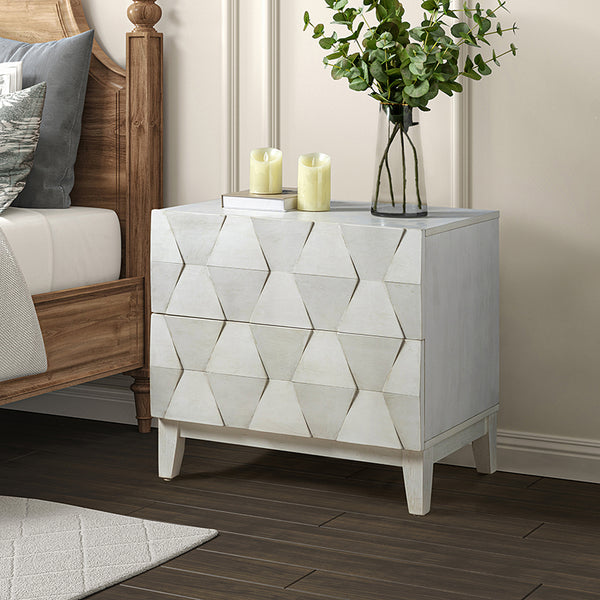 Kamu 2 - Drawer Nightstand with Built-In Outlets