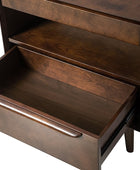 Giralda 2-Drawer Mid-century Modern Nightstand with Built-In Outlets