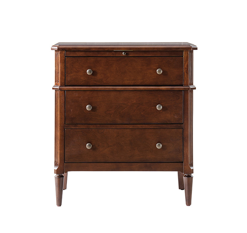Griselda Transitional 3-Drawer Nightstand with Hidden Compartment