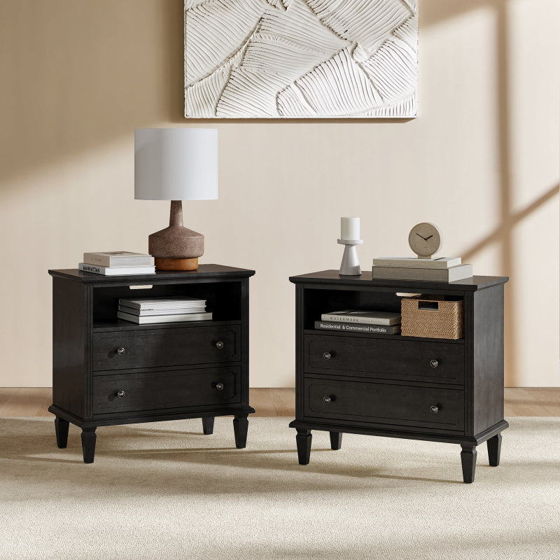 Galatea 2 - Drawer Solid Wood End Table Chest(Optional Types)