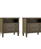 Galatea 2 - Drawer Solid Wood End Table Chest(Optional Types)