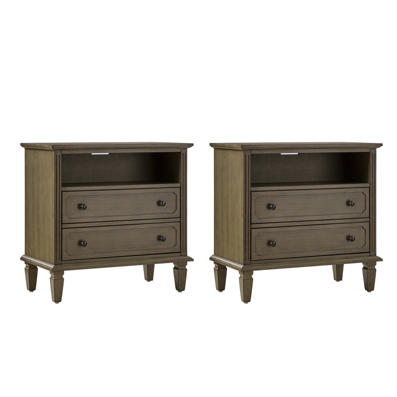 Galatea 2 - Drawer Solid Wood End Table Chest(Optional Types)