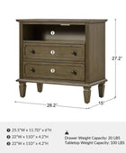 Galatea 2 - Drawer Solid Wood End Table Chest(Optional Types)