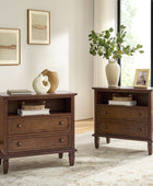 Galatea 2 - Drawer Solid Wood End Table Chest(Optional Types)