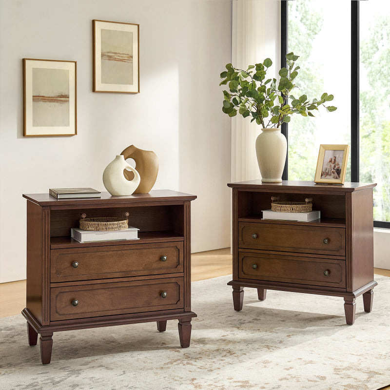 Galatea 2 - Drawer Solid Wood End Table Chest(Optional Types)