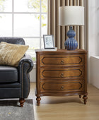 Bernhard 3-Drawer Traditional Style End Table Chest with Built-In Outlets(Optional Types)