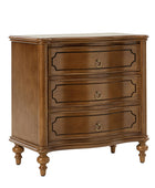 Bernhard 3-Drawer Traditional Style Nightstand Chest with Built-In Outlets