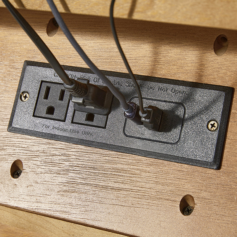 Bernhard 3-Drawer Traditional Style End Table Chest with Built-In Outlets(Optional Types)