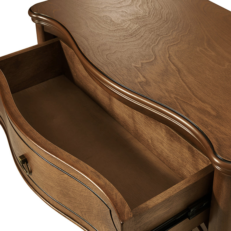 Bernhard 3-Drawer Traditional Style End Table Chest with Built-In Outlets(Optional Types)