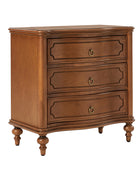 Bernhard 3-Drawer Traditional Style Nightstand Chest with Built-In Outlets