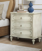 Bernhard 3-Drawer Traditional Style Nightstand Chest with Built-In Outlets