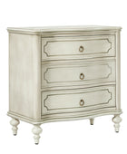 Bernhard 3-Drawer Traditional Style Nightstand Chest with Built-In Outlets