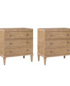 Lorenz Transitional 3-Drawer Nightstand with Charging Station(Optional Types)