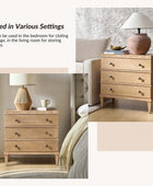 Lorenz Transitional 3-Drawer Nightstand with Charging Station(Optional Types)