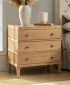 Lorenz Transitional 3-Drawer Nightstand with Charging Station(Optional Types)