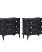 Lorenz Transitional 3-Drawer Nightstand with Charging Station(Optional Types)