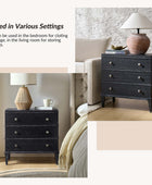 Lorenz Transitional 3-Drawer Nightstand with Charging Station(Optional Types)