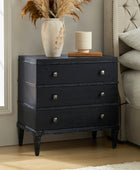 Lorenz Transitional 3-Drawer Nightstand with Charging Station(Optional Types)