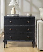 Lorenz Transitional 3-Drawer Nightstand with Charging Station