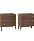 Lorenz Transitional 3-Drawer Nightstand with Charging Station(Optional Types)