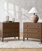 Lorenz Transitional 3-Drawer Nightstand with Charging Station(Optional Types)