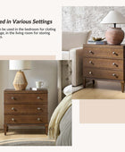 Lorenz Transitional 3-Drawer Nightstand with Charging Station(Optional Types)