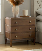 Lorenz Transitional 3-Drawer Nightstand with Charging Station(Optional Types)