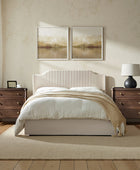 Derk Fluted Fronts Transitional Nightstand and End Table with Drawers and USB/Type-C Outlets