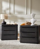 Yolanda Large 3-Drawer Nightstand with Hidden Storage(Optional Types)