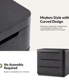Yolanda Large 3-Drawer Nightstand with Hidden Storage(Optional Types)