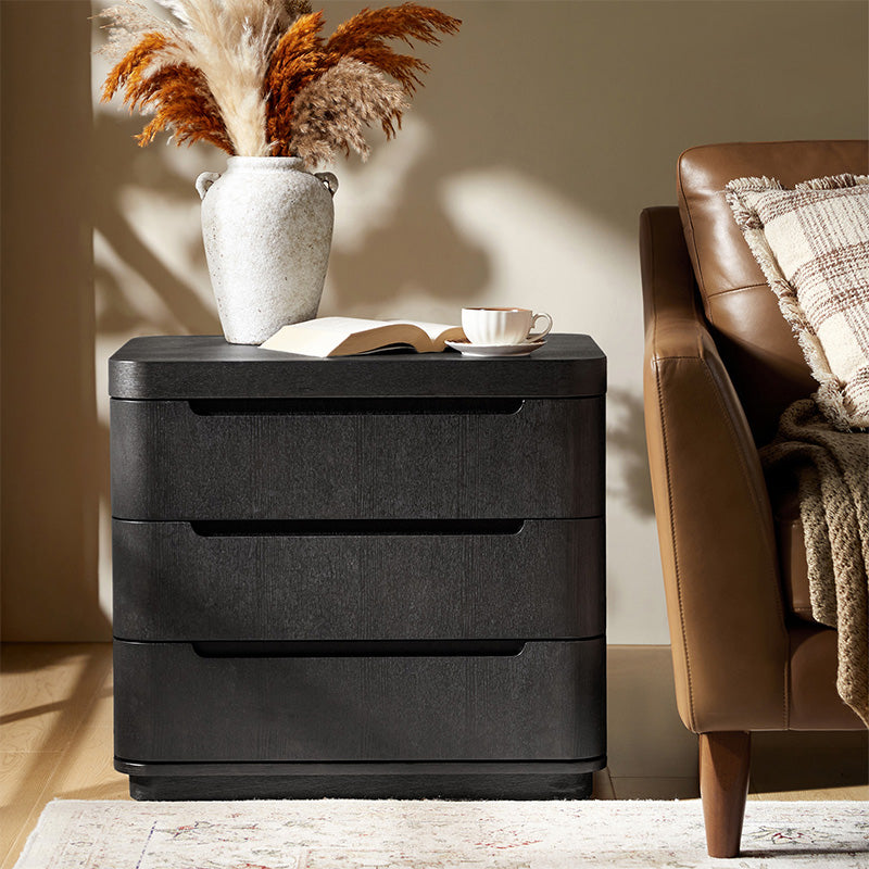 Yolanda Large 3-Drawer Nightstand with Hidden Storage