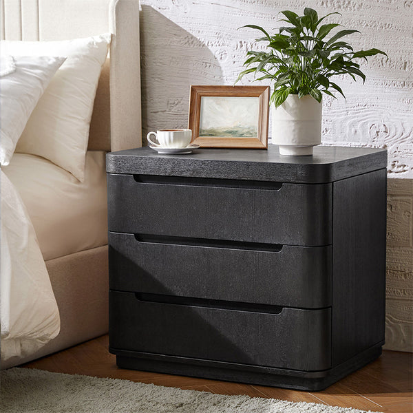 Yolanda Large 3-Drawer Nightstand with Hidden Storage