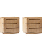 Yolanda Large 3-Drawer Nightstand with Hidden Storage(Optional Types)