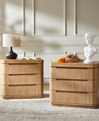 Yolanda Large 3-Drawer Nightstand with Hidden Storage(Optional Types)