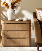 Yolanda Large 3-Drawer Nightstand with Hidden Storage(Optional Types)