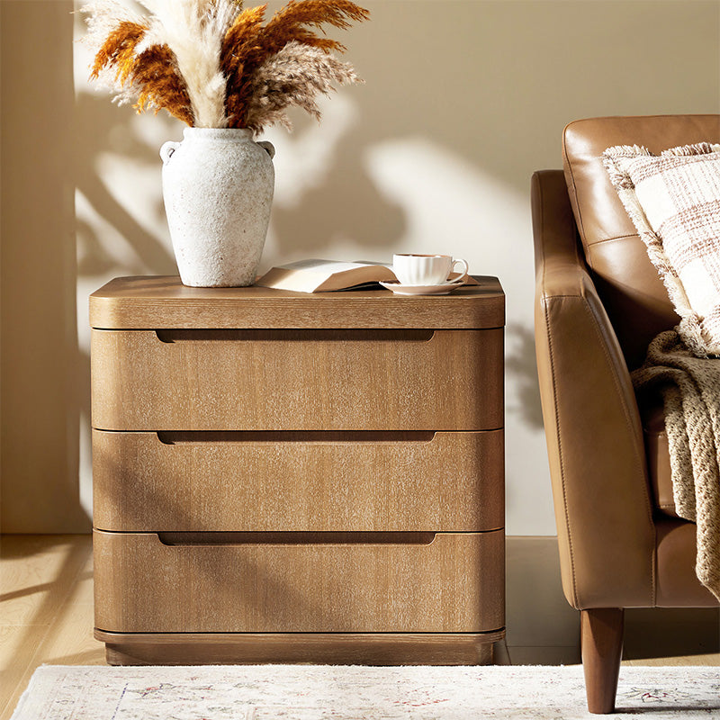 Yolanda Large 3-Drawer Nightstand with Hidden Storage(Optional Types)