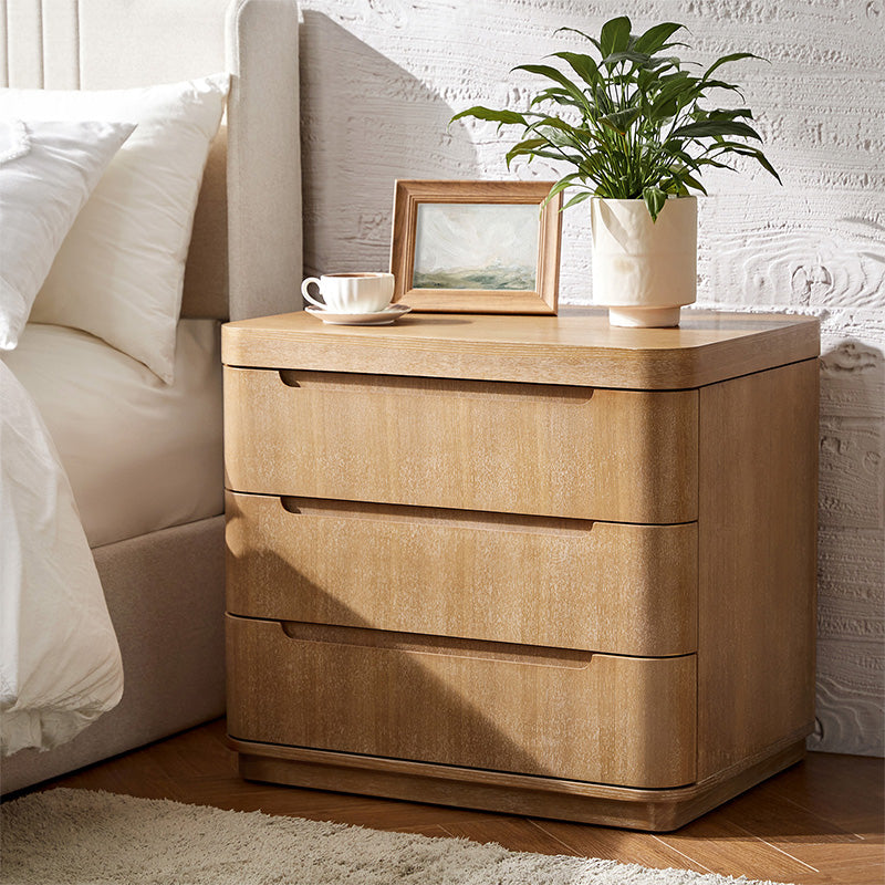 Yolanda Large 3-Drawer Nightstand with Hidden Storage