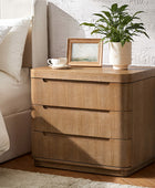 Yolanda Large 3-Drawer Nightstand with Hidden Storage(Optional Types)