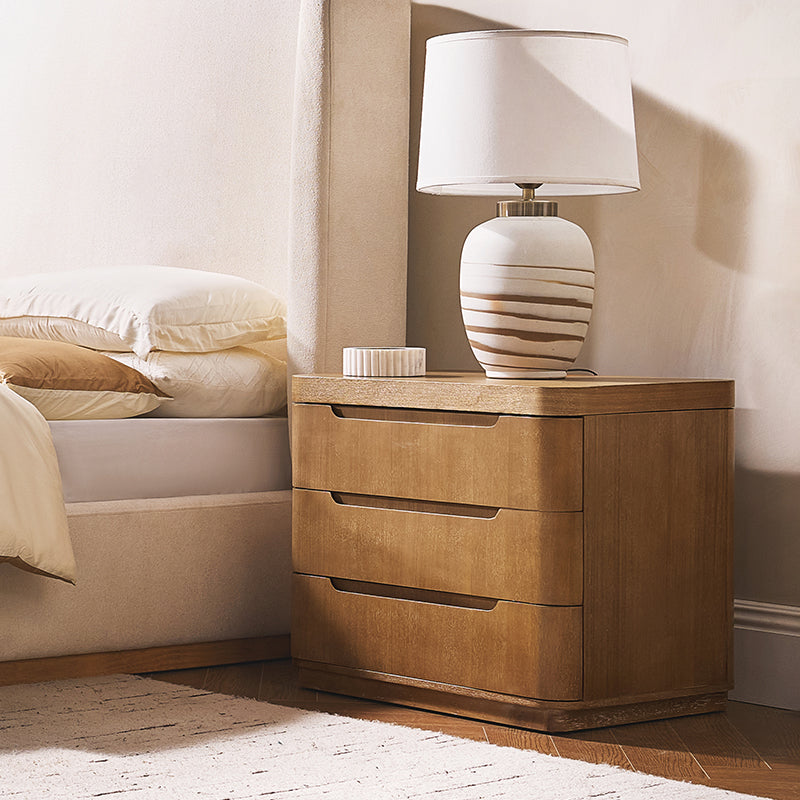 Yolanda Large 3-Drawer Nightstand with Hidden Storage(Optional Types)