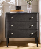 Modern End Table with Power Outlet & Curved Design