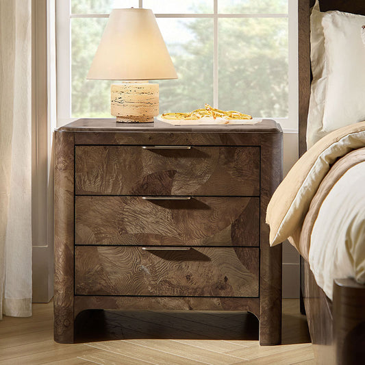 Virel Modern Marquetry Nightstand