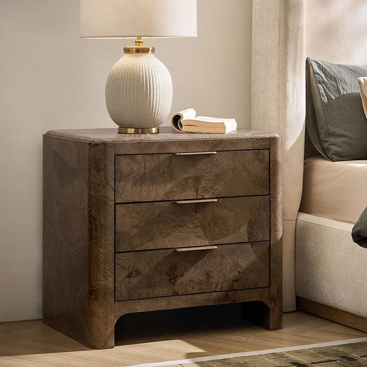 Virel Modern Marquetry Nightstand
