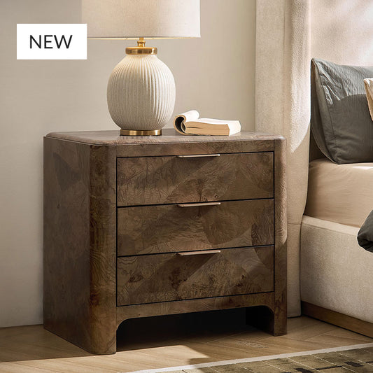 Virel Modern Marquetry Nightstand