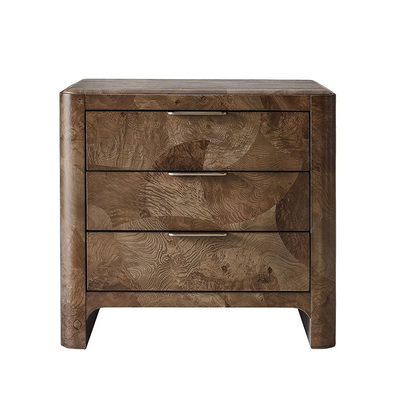 Virel Modern Marquetry Nightstand