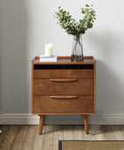 Janet Mid-Century Modern 3 - Drawer End Table(Optional Types)