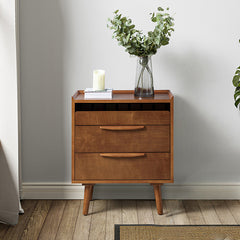 Janet Mid-Century Modern 3 - Drawer End Table(Optional Types)