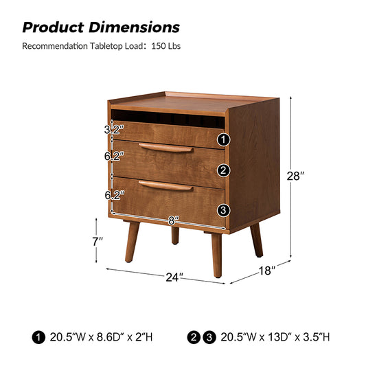 Janet 3 - Drawer End Table(Optional Types)