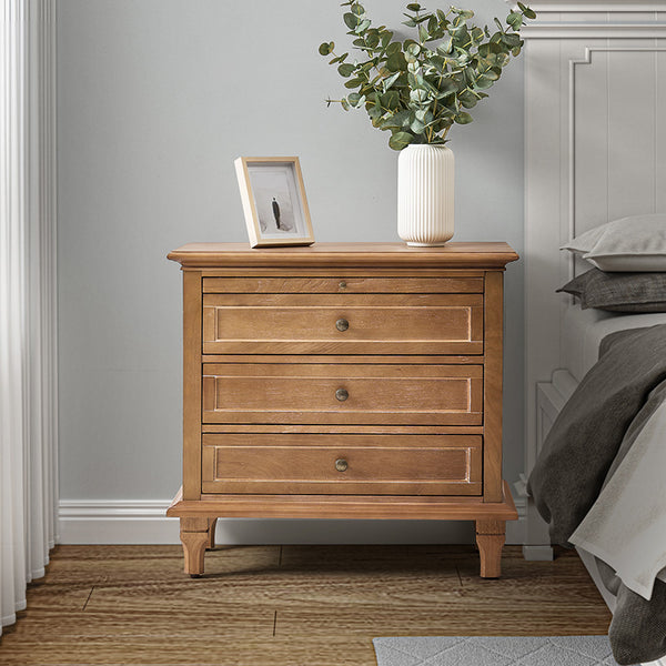 Galatea 3 - Drawer Nightstand Chest with Built-In Outlets(Optional Types)