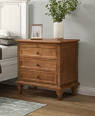 Galatea 3 - Drawer Nightstand Chest with Built-In Outlets